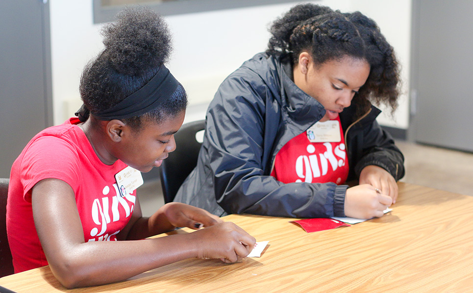 Students from Girls Inc visit the Fab Lab in Richmond.